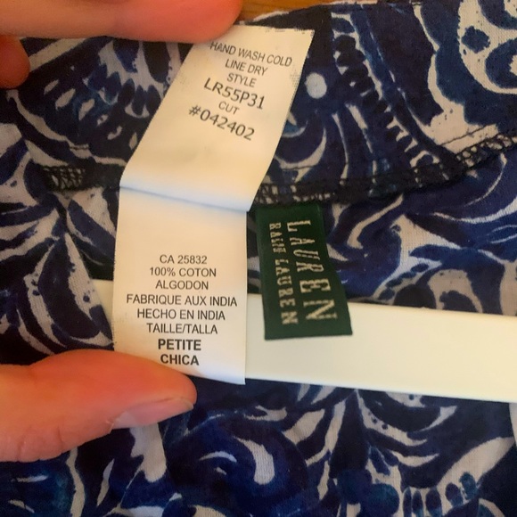 Patterned Blue— Lauren Ralph Lauren— Summer Dress - Picture 3 of 5